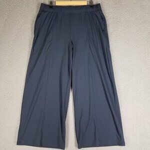 Old Navy Go-Dry Wide Leg Pants Women's XL Petite Powersoft Active Gym Yoga Blue